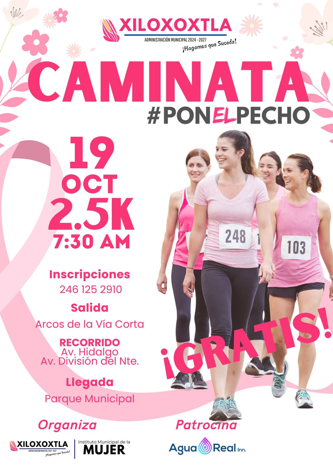 Xiloxoxtla se unirá a la lucha contra el cáncer de mama con la caminata 'Pon el Pecho'